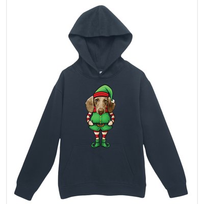 Funny Christmas Elf Dachshund Dog Doxie Gift Urban Pullover Hoodie