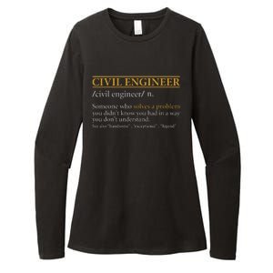 Funny CIVIL ENGINEER Definition Birthday Or Christmas Womens CVC Long Sleeve Shirt