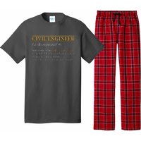 Funny CIVIL ENGINEER Definition Birthday Or Christmas Pajama Set