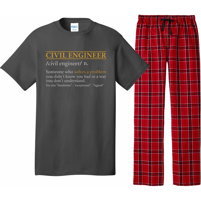 Funny CIVIL ENGINEER Definition Birthday Or Christmas Pajama Set