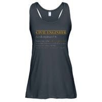 Funny CIVIL ENGINEER Definition Birthday Or Christmas Ladies Essential Flowy Tank