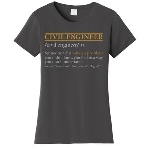 Funny CIVIL ENGINEER Definition Birthday Or Christmas Women's T-Shirt