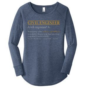 Funny CIVIL ENGINEER Definition Birthday Or Christmas Women's Perfect Tri Tunic Long Sleeve Shirt