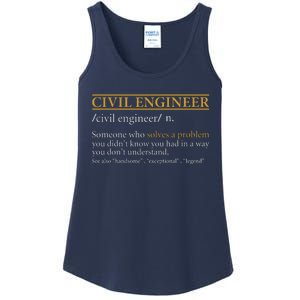 Funny CIVIL ENGINEER Definition Birthday Or Christmas Ladies Essential Tank