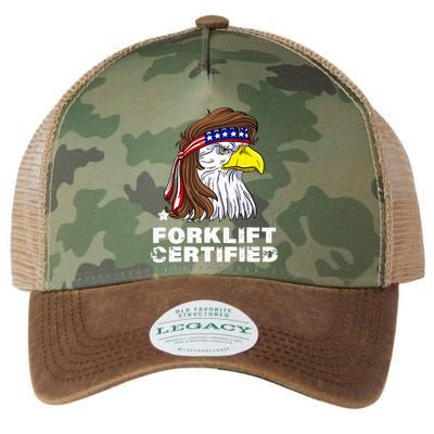 Forklift Certified Eagle Mullet Usa Fork Lift Forklift Legacy Tie Dye Trucker Hat
