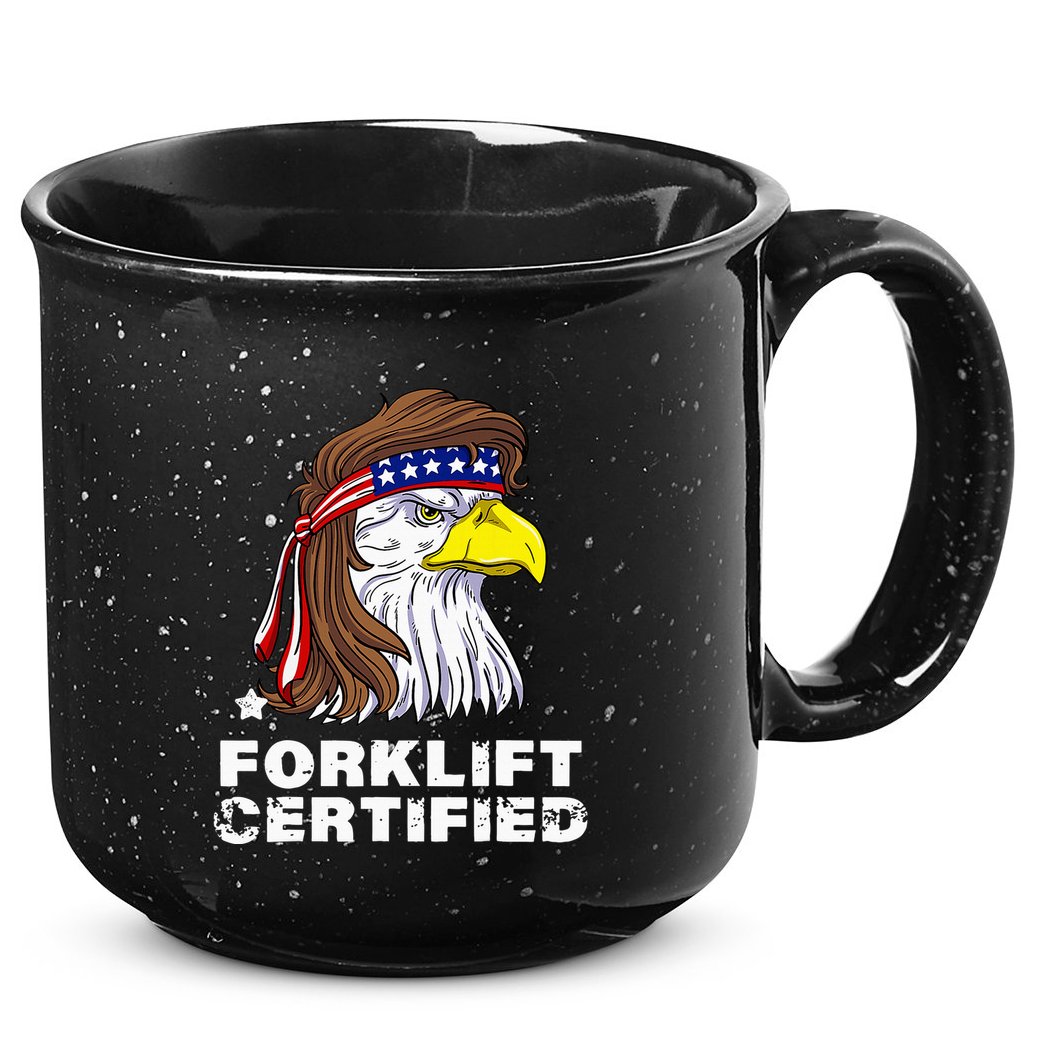 Forklift Certified Eagle Mullet Usa Fork Lift Forklift 15oz Campfire Ceramic Mug