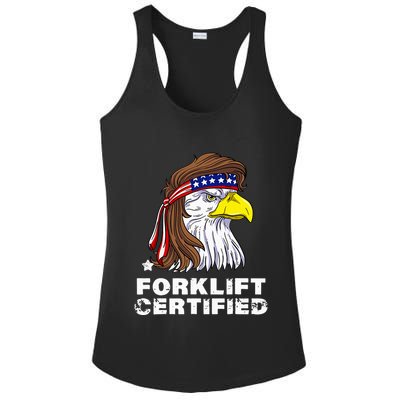 Forklift Certified Eagle Mullet Usa Fork Lift Forklift Ladies PosiCharge Competitor Racerback Tank