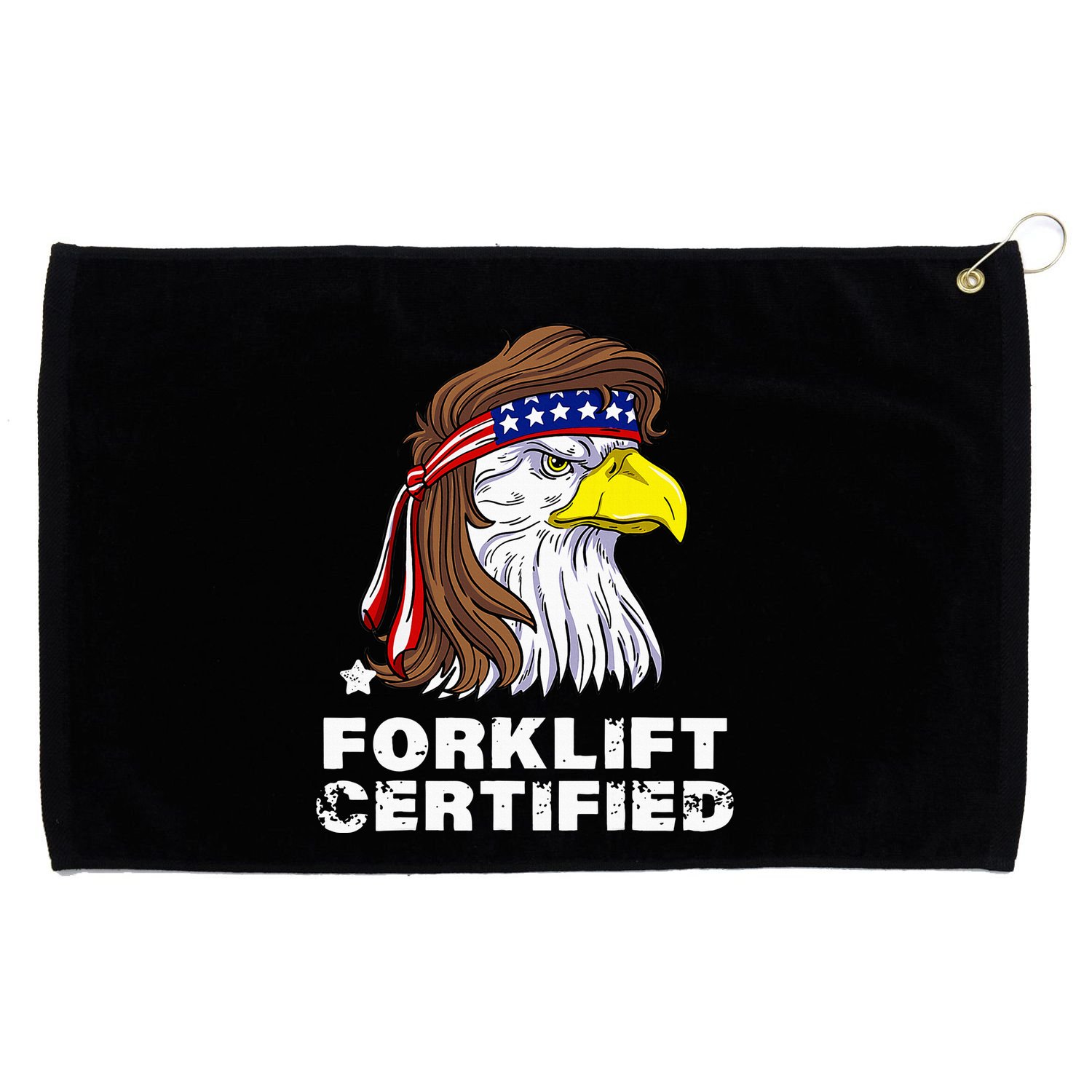 Forklift Certified Eagle Mullet Usa Fork Lift Forklift Grommeted Golf Towel