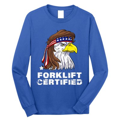 Forklift Certified Eagle Mullet Usa Fork Lift Forklift Long Sleeve Shirt