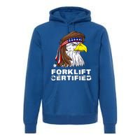 Forklift Certified Eagle Mullet Usa Fork Lift Forklift Premium Hoodie