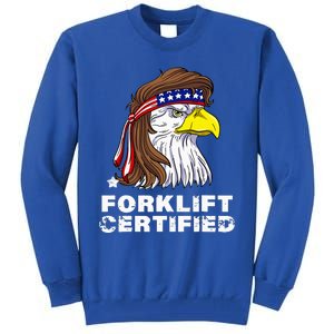 Forklift Certified Eagle Mullet Usa Fork Lift Forklift Tall Sweatshirt