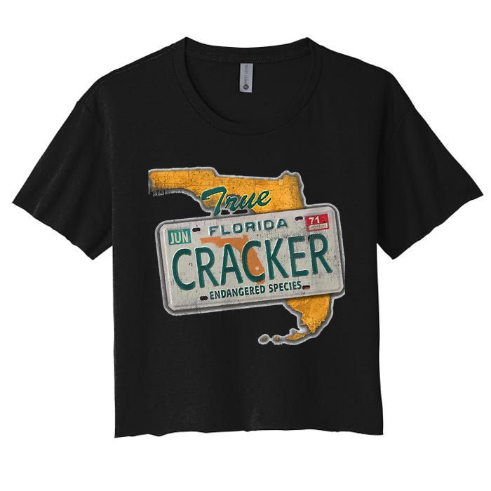 Florida Cracker Endangered Species Florida Native Women's Crop Top Tee