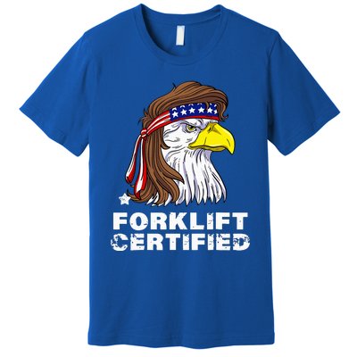 Forklift Certified Eagle Mullet Usa Fork Lift Forklift Premium T-Shirt