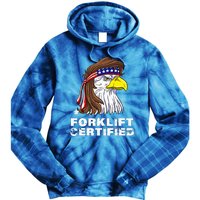 Forklift Certified Eagle Mullet Usa Fork Lift Forklift Tie Dye Hoodie