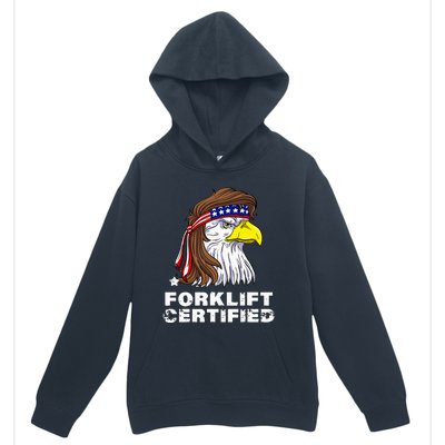 Forklift Certified Eagle Mullet Usa Fork Lift Forklift Urban Pullover Hoodie