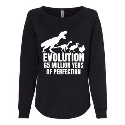 Funny Chicken Evolution Farmer Dinosaur Tcool Giftrex Funny Hen Gift Womens California Wash Sweatshirt