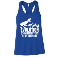 Funny Chicken Evolution Farmer Dinosaur Tcool Giftrex Funny Hen Gift Women's Racerback Tank