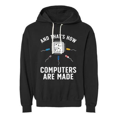 Funny Computer Engineer Design For Chip Resistor Garment-Dyed Fleece Hoodie