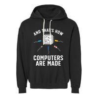 Funny Computer Engineer Design For Chip Resistor Garment-Dyed Fleece Hoodie
