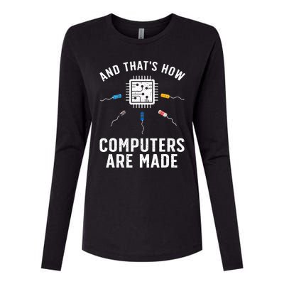 Funny Computer Engineer Design For Chip Resistor Womens Cotton Relaxed Long Sleeve T-Shirt