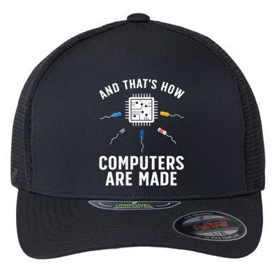 Funny Computer Engineer Design For Chip Resistor Flexfit Unipanel Trucker Cap