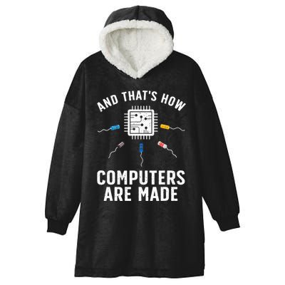 Funny Computer Engineer Design For Chip Resistor Hooded Wearable Blanket