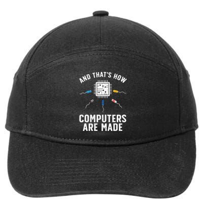 Funny Computer Engineer Design For Chip Resistor 7-Panel Snapback Hat