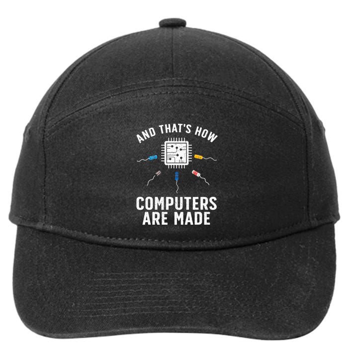 Funny Computer Engineer Design For Chip Resistor 7-Panel Snapback Hat