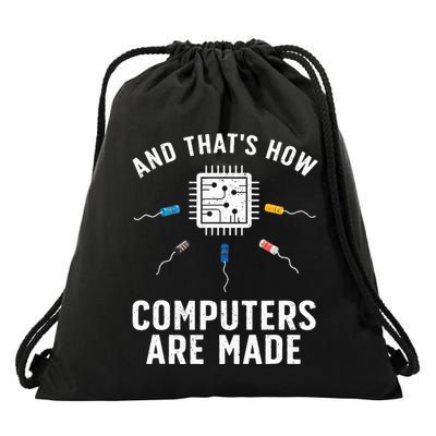 Funny Computer Engineer Design For Chip Resistor Drawstring Bag