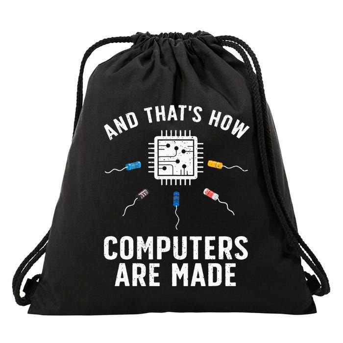 Funny Computer Engineer Design For Chip Resistor Drawstring Bag