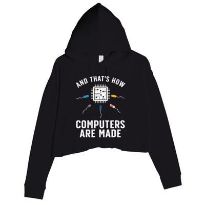Funny Computer Engineer Design For Chip Resistor Crop Fleece Hoodie