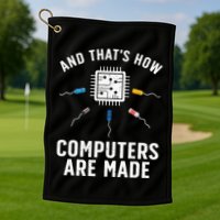 Funny Computer Engineer Design For Chip Resistor Golf Towel