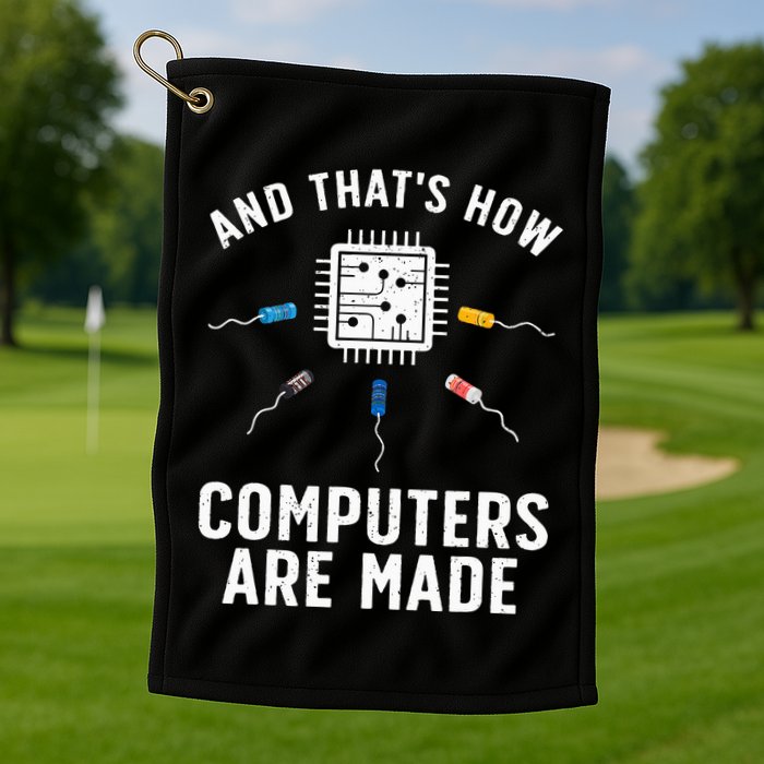 Funny Computer Engineer Design For Chip Resistor Golf Towel