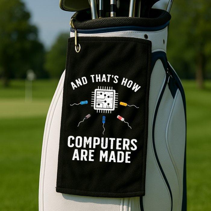 Funny Computer Engineer Design For Chip Resistor Golf Towel
