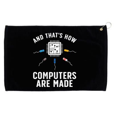Funny Computer Engineer Design For Chip Resistor Grommeted Golf Towel