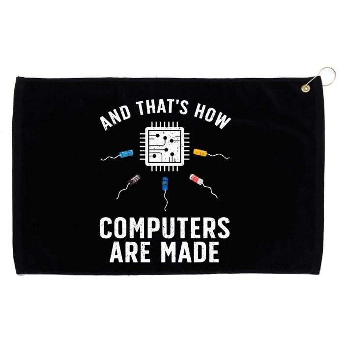 Funny Computer Engineer Design For Chip Resistor Grommeted Golf Towel