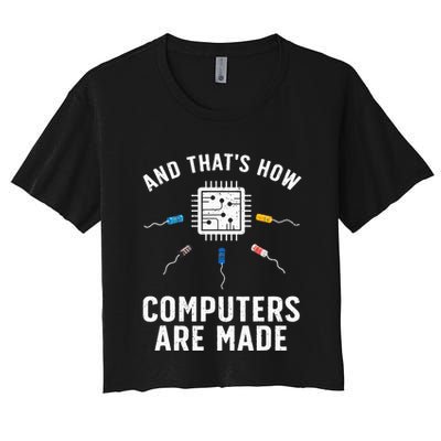 Funny Computer Engineer Design For Chip Resistor Crop Top