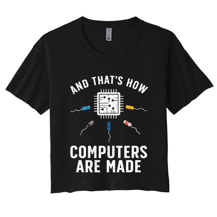 Funny Computer Engineer Design For Chip Resistor Crop Top