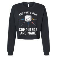 Funny Computer Engineer Design For Chip Resistor Cropped Pullover Crew