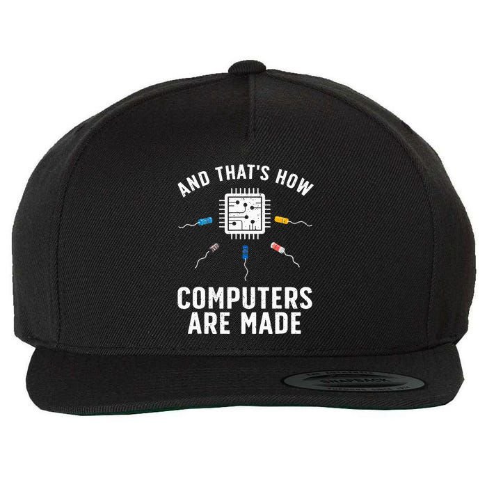 Funny Computer Engineer Design For Chip Resistor Wool Snapback Cap