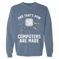 Funny Computer Engineer Design For Chip Resistor Garment-Dyed Sweatshirt