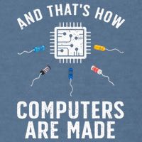 Funny Computer Engineer Design For Chip Resistor Garment-Dyed Sweatshirt
