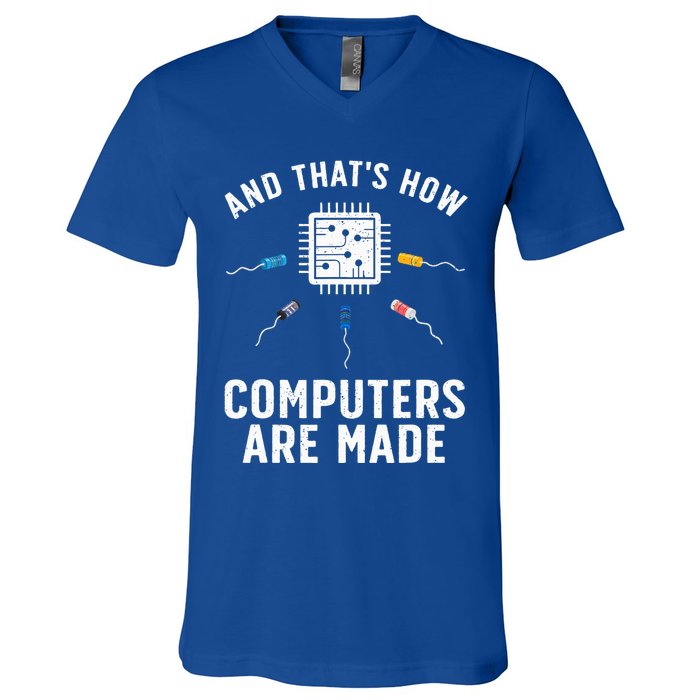 Funny Computer Engineer Design For Chip Resistor V-Neck T-Shirt