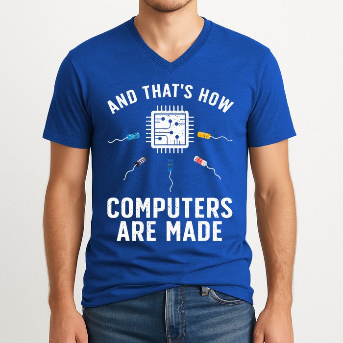Funny Computer Engineer Design For Chip Resistor V-Neck T-Shirt