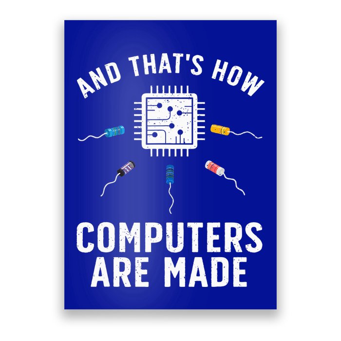 Funny Computer Engineer Design For Chip Resistor Poster