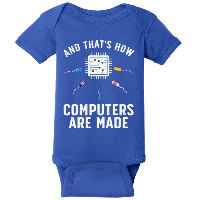 Funny Computer Engineer Design For Chip Resistor Baby Bodysuit