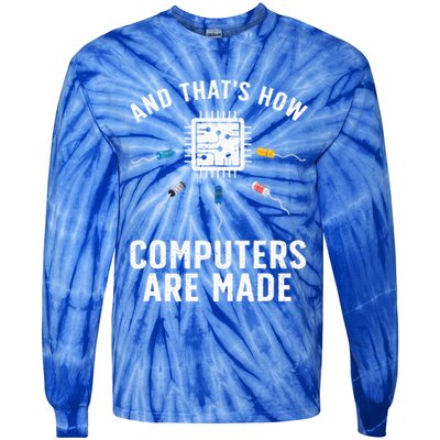Funny Computer Engineer Design For Chip Resistor Tie-Dye Long Sleeve Shirt
