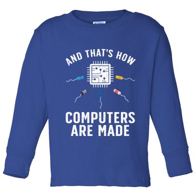 Funny Computer Engineer Design For Chip Resistor Toddler Long Sleeve Shirt