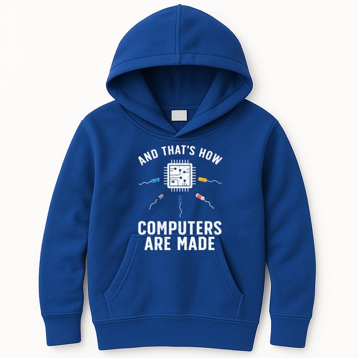Funny Computer Engineer Design For Chip Resistor Kids Hoodie