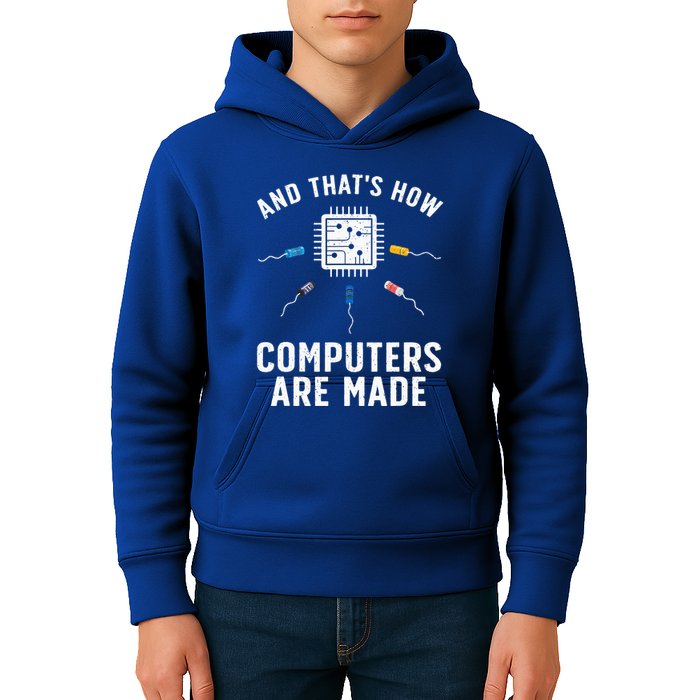 Funny Computer Engineer Design For Chip Resistor Kids Hoodie